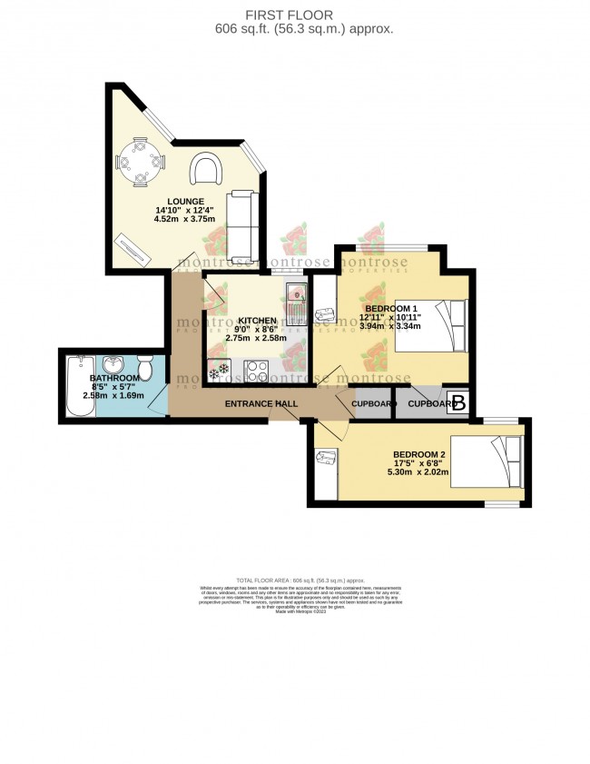 Floorplan for Alpine Court, Palatine Road, m20